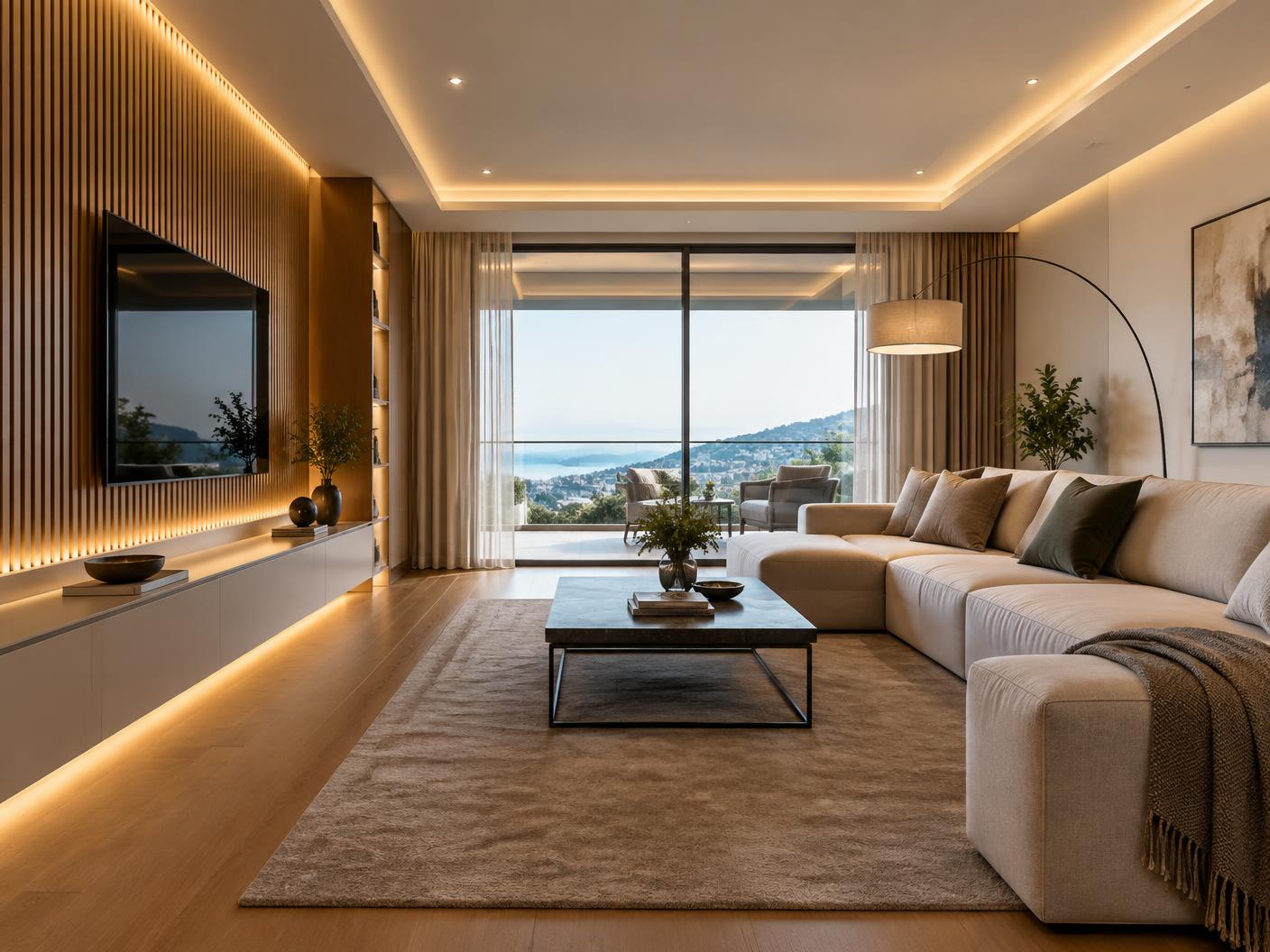 Iluminação ambiente residencial — exemplo demonstrativo